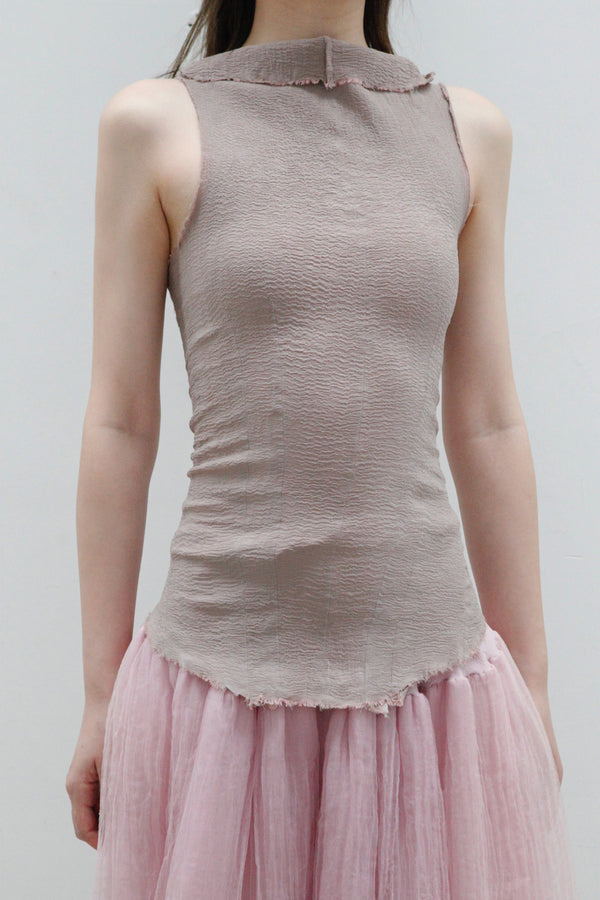 Marc Le Bihan Silk Shrink Turtleneck Top 26957 Series MLB-26957 E23-GKMG ROSE ANCIEN Dried Rose 26957 E23